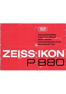 Zeiss Ikon P 880 manual. Camera Instructions.